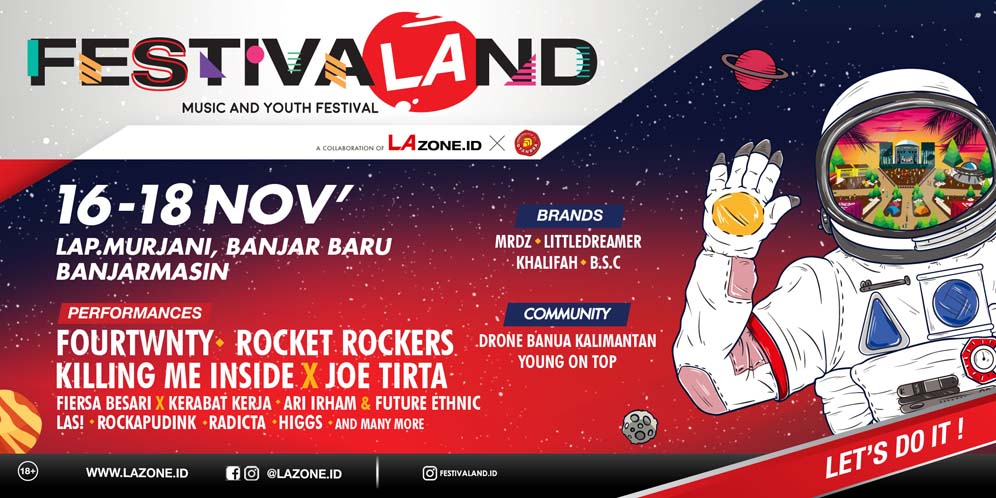 FESTIVALAND 2018 ke Banjarmasin Nih, Pecinta Musik dan Lifestyle Kumpul Yuk! thumbnail